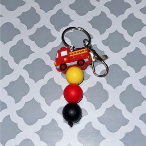 Fire Truck Zipper Pull